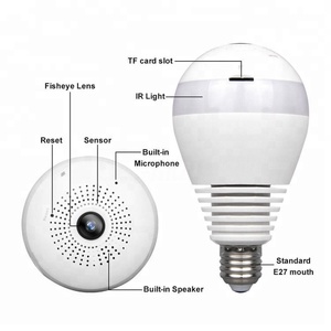 Cámara IP Fisheye V380s, Cámara de Vigilancia Gran Angular, Bombilla con Cámara <span class=keywords><strong>VR</strong></span> de 360 Grados, 2MP, Seguridad para el Hogar - Product Image 5