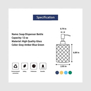 Commercio all'ingrosso di <span class=keywords><strong>Vetro</strong></span> Pompa Bottiglia Bottiglia di Schiuma Dispenser di <span class=keywords><strong>Sapone</strong></span> con Pompa In Acciaio Inox - Product Image 6