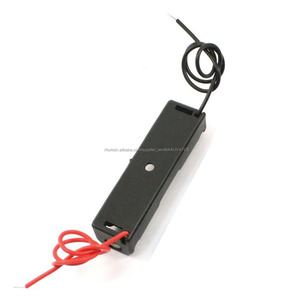 Tek AAA Boyutu Cep (<span class=keywords><strong>UM</strong></span>-4 * 1) Siyah Plastik Pil Tutucu Kutusu 1.5 V Vaka Tel Kurşun Ile - Product Image 3