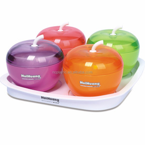 3pcs <strong>Apple</strong> Shape Plastic Candy Container Decorative Candy Jars Holiday - Product Image 3