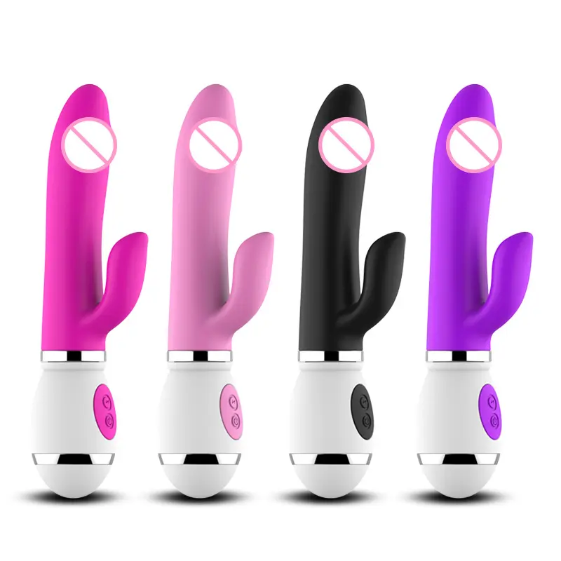 Vibrador de silicona recargable por USB para mujer, masajeador de punto G, Vagina, conejo, consolador para punto G