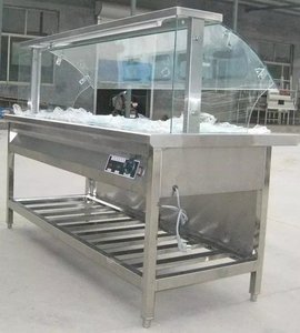 Calentador de Alimentos Independiente para <span class=keywords><strong>Restaurante</strong></span> con Protector de Vidrio y Compartimentos - Product Image 5