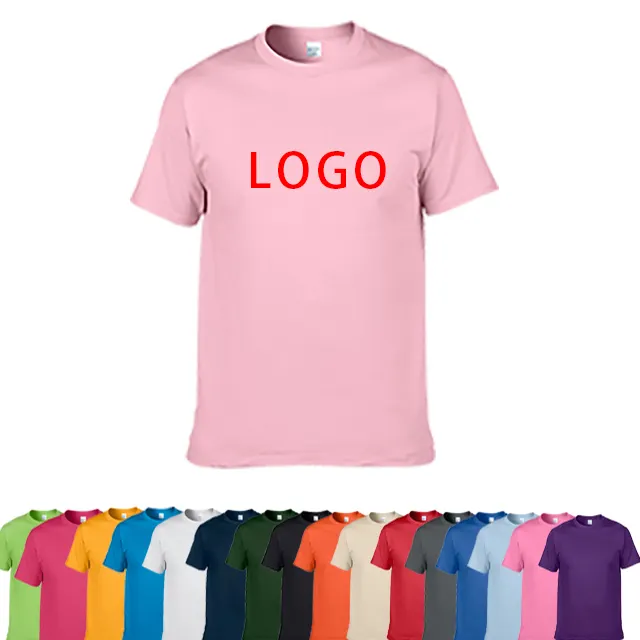 Neues Design Herstellung drucken benutzer definierte leere Damen rosa T-Shirt Etikett Baumwolle Plus Size T-Shirts Männer Grafik T-Shirts