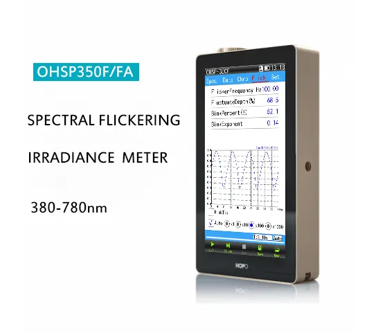 OHSP350F มือถือ Flicker การวัดเครื่องวิเคราะห์สเปกตรัม