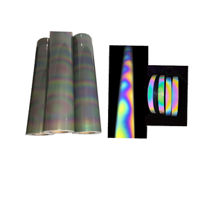 Alto trasferimento di calore luminoso 7 arcobaleno colore iridescente vinile <span class=keywords><strong>riflettente</strong></span> PET <span class=keywords><strong>foglio</strong></span> di pellicola per la stampa elastica T-Shirt indumento etichette - Product Image 3