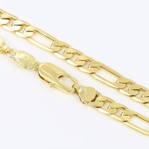 43195-xuping-collar de cadena para hombre, joyería, chapado en oro de 14K, personalizado