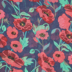 À la mode nouvelle grande pavot imprimé floral respirant tissu écharpe - Product Image 6