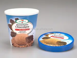 340ml Paper Printed Pint Ice Cream Containers/Cups