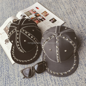 Fashion Metal Studs wholesale Flat brim caps and hats