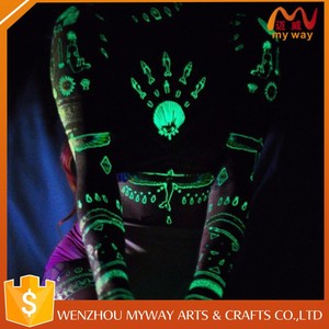 Hohe qualität modische partei heißer glow in <span class=keywords><strong>the</strong></span> dark körper tattoo aufkleber - Product Image 2
