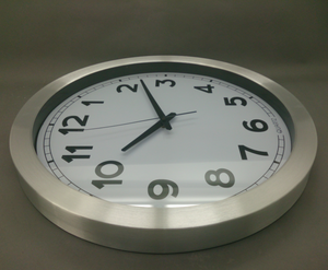 Rotondo telaio in alluminio al quarzo moderno <span class=keywords><strong>orologio</strong></span> <span class=keywords><strong>da</strong></span> <span class=keywords><strong>parete</strong></span> in metallo - Product Image 5