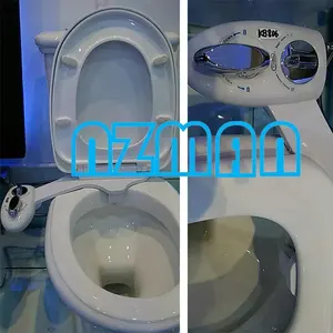 Туалетное сиденье NZMAN для биде с распылителем пресной воды и самоочищающимся двойным соплом, неэлектрическое биде # KB803 - Product Image 6