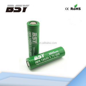 Top vente 18650 solaire batterie bsy 18650 lithium ion rechargeable batterie 3.7 v 2600 mah haute vidange batterie - Product Image 1