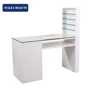 Оптовая продажа, белый стол для дизайна ногтей Wallybeauty для маникюра, Маникюрный Стол, Маникюрный Стол, дешевый стол для ногтей