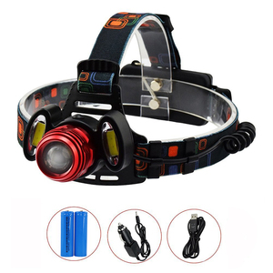 2000lm כוח גבוהה הוביל פנס ראש t6 + 2 * cob סופר בהיר עמיד למים ipx5 usb נטענת ראש Zoomable - Product Image 1