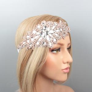 Lowosaiwor pha lê Phụ kiện tóc cô dâu headpieces Clip Headband thạch flapper headpiece 1920S Gatsby Headband - Product Image 4