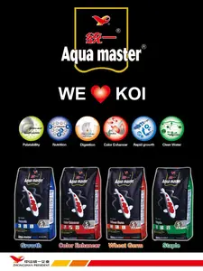 Los peces de estanque serie : Aqua master fómula para rápidamente aumentar el color de Koi 5kg (S)