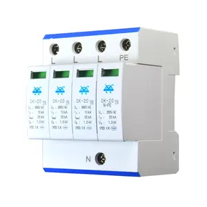 Trung Quốc Thương Hiệu Hàng Đầu 2P/4P 385V AC Surge Protector 20kA Tăng Sét Arrester Điện Surge Bảo Vệ Spd