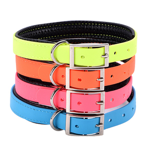 Neopreno impermeable acolchado naranja suave PVC perro de <span class=keywords><strong>Collar</strong></span> de Polyl de correas de Nylon relleno <span class=keywords><strong>Collar</strong></span> de perro y correa - Product Image 1