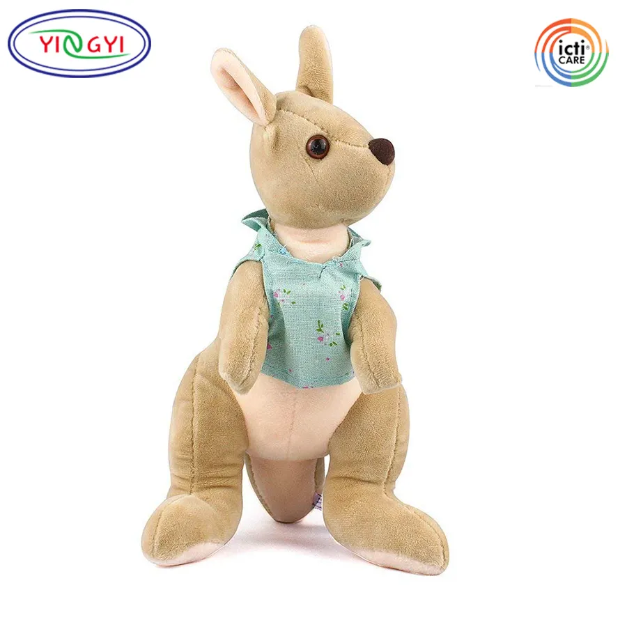 A690 Kangaroo Boneka Mainan Anak Laki-laki Anak Perempuan Lucu Hewan Kartun Boneka Kecil Biru Hadiah Ulang Tahun Kangaroo Mewah Orient Boneka