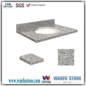 de sésamo blanco chino lowes granito tapa de la vanidad del fregadero con - Product Image 1