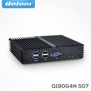 Ordinateur de bureau mini PC sans ventilateur Qotom Wholesale 4 Nic Quad Core J1900 Ubuntu PfSense CentOS 10W CPU TDP X86 Barebone - Product Image 2