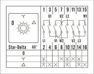 Cansen LW26-20 0-Y-D fornecedor fabricante Profissional interruptor interruptor estrela delta