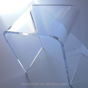 Table d'appoint <span class=keywords><strong>en</strong></span> acrylique transparent au <span class=keywords><strong>design</strong></span> moderne 20.5 "de large x 16" de profondeur x 22 "de haut x 3/4" d'épaisseur - Product Image 1