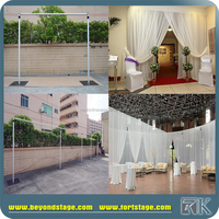 Indien rideaux de plafond de mariage/BRICOLAGE double barre transversale support de tuyau en aluminium