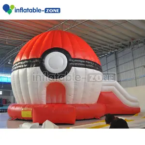 Inflatable bouncer pokeball lâu đài, trẻ em nhảy pikachu pokeball lâu đài