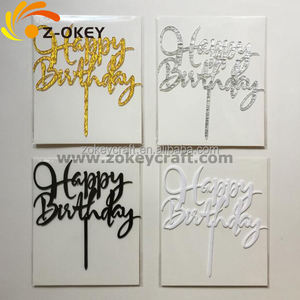 Una <span class=keywords><strong>Serie</strong></span> Di Buon Compleanno Acrilico Cake Topper-Vari Torta Di Compleanno Forniture Decorazioni (Gold) - Product Image 3