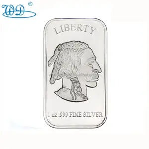 Hersteller kostenlose Probe Eisen Silberbarren Goldbarren personal isiertes Logo 1 gramm Silberbarren