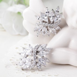 Teemi Usine de gros plaqué rhodium luxe <span class=keywords><strong>Marquise</strong></span> Cut zircon Mode féminine Fleur nuptiale Jewelry Set - Product Image 3