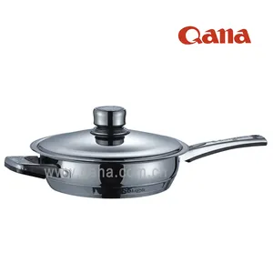 QANA工厂批发OEM厨具优质不锈钢电磁炉套装油锅不粘烹饪用具汤锅
