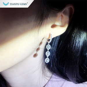 Tianyu gemas de joyería de china fabricante de plata <span class=keywords><strong>925</strong></span> chapado en oro rosa anillo pendientes - Product Image 6