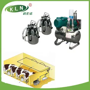 KLN fixed pipeline vacuum double milker suction dolly (cow)