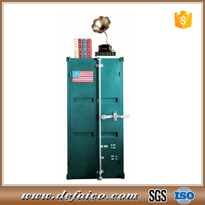 Estilo industrial metal contenedor mueble bar - Product Image 1