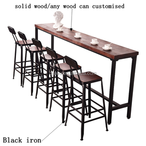 Foshan shunde calidad asegurada madera maciza <span class=keywords><strong>larga</strong></span> estrecha y <span class=keywords><strong>alta</strong></span> <span class=keywords><strong>mesa</strong></span> de bar - Product Image 6