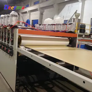 Kayu Plastik PVC/WPC Dinding Panel Solid Papan Busa Garis Ekstrusi Mesin