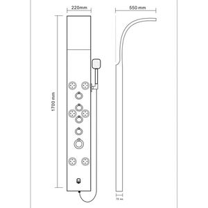 Vente chaude Thermostatique Mélangeur 4 <span class=keywords><strong>Inverseur</strong></span> Salle De Bains Mur Panneau De <span class=keywords><strong>Douche</strong></span> - Product Image 5