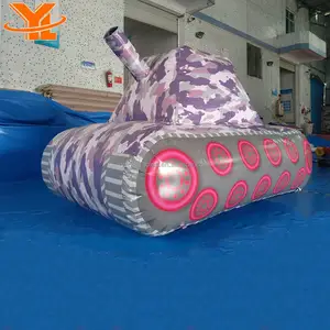 Inflatable ถังการสร้างแบบจำลองบังเกอร์เพนท์บอลสำหรับ Party เช่ากลางแจ้งบังเกอร์เพนท์บอลเกมกีฬาสำหรับรถไฟ