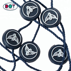 Direct Factory Low MOQ Popular Custom Brand Logo <strong>Black</strong> Hang Tag Plastic Seal <strong>String</strong> - Product Image 2