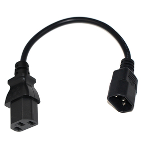 Black Ac Computer Male Female Extension Cable Main <strong>Lead</strong> <strong>Iec</strong> 320 C13 to C14 Power Cord - Product Image 3