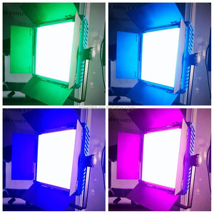 Panneau de lumière à intensité variable Yidoblo A-1200C 100w, 2800K à <span class=keywords><strong>9990K</strong></span>, équipement de tournage de film film vidéo bleu led lumière douce - Product Image 3