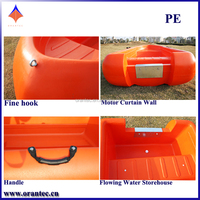Bateau de pêche en plastique miniature en polyéthylène de 2,3 m, couleur personnalisée, certifié CE, incassable, à vendre