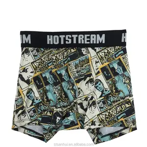 Cueca boxer masculina, novo design, estampa de roupa íntima para homens, fábrica