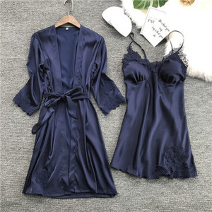 بيجالات حريرية مثيرة من قطعتين مع وسادات للصدر - Product Image 4