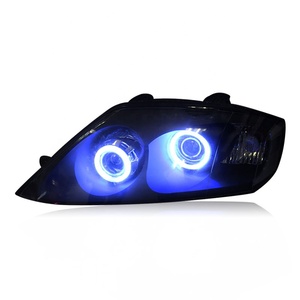Sanvi-conjunto de accesorios de bombilla de faro de coche, luz de trabajo para Hyundai Coupe con lente de Bi proyector y Ojos de Ángel, Halos - Product Image 6