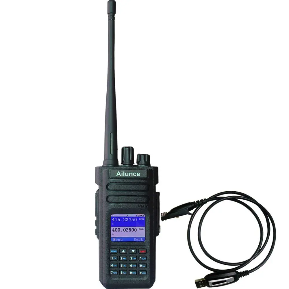 Ailunce HD1 GPS Digital Dualband Wasserdichter Amateurfunk Funks prech gerät Walkie Talkie Dual Time Slot 3000CH 3200mAh Kabel
