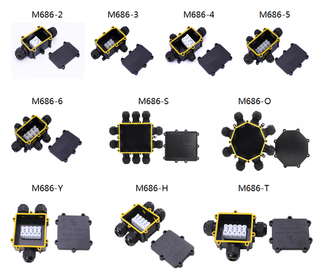 PC Electrical Waterproof Dustproof IP68 Underground Outdoor LED Lighting Cable Connection Junction Box